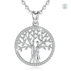 Collier Arbre de Vie en Argent Sterling 925 pour la Saint-Valentin