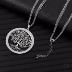 Collier élégant avec motif arbre de vie en argent