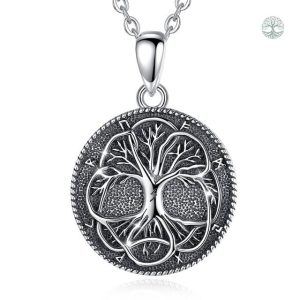 Collier Arbre de Vie en argent sterling 925 vintage