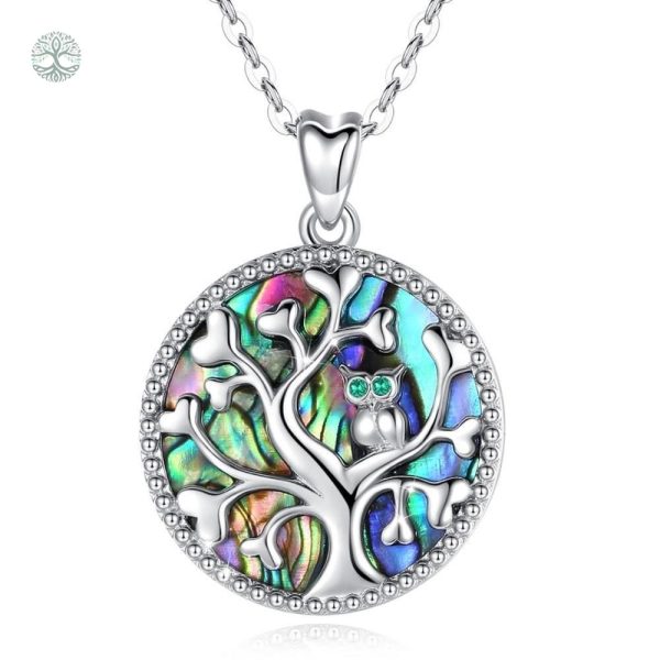 Collier Arbre de Vie en Argent Sterling 925 avec Chouette