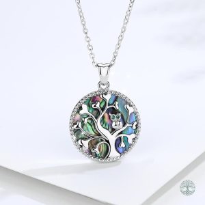 Bijou en argent 925, design Arbre de Vie et chouette