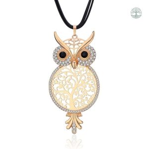 Collier Arbre de Vie Chouette en or élégant
