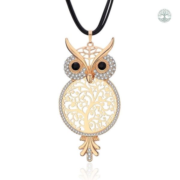 Collier Arbre de Vie Chouette en or élégant