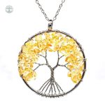 Collier Arbre de Vie en Citrine authentique