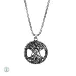 Collier Arbre de Vie en acier avec pentagramme