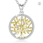 Collier Arbre de Vie en Or et Argent Sterling 925