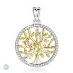 Bijou Arbre de Vie en Argent 925 avec finition dorée