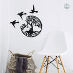 Déco Arbre de Vie en métal avec oiseaux décoratifs
