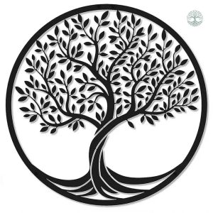 Décoration Murale Arbre de Vie en Métal 40 cm