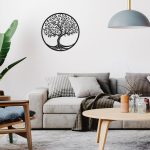 Décoration murale moderne : arbre de vie en métal