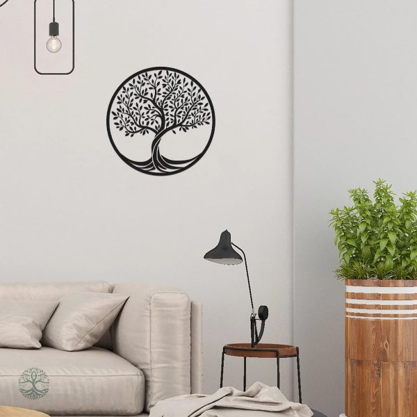 Accessoire mural unique, arbre de vie 40 cm en métal