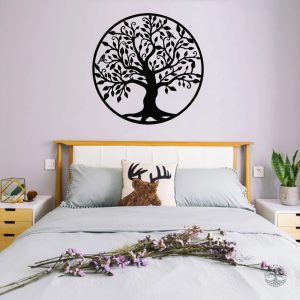 Décoration Murale Arbre de Vie en Fer 30cm