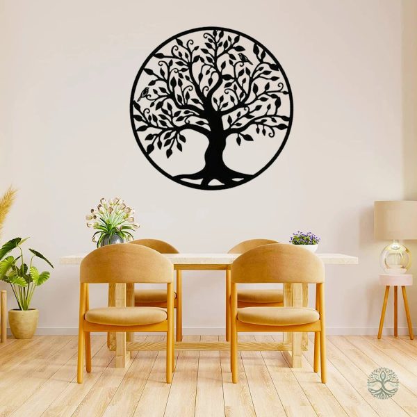 Élégante décoration murale Arbre de Vie en fer