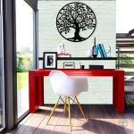 Style contemporain avec Arbre de Vie mural en fer