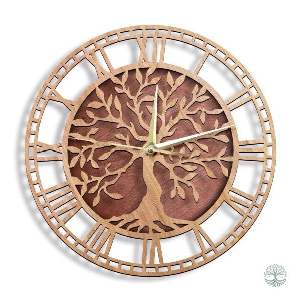 Horloge Arbre de Vie en Bois, design naturel et élégant