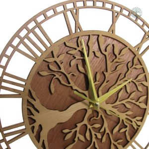 Horloge décorative en bois, style organique et chaleureux