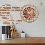 Horloge artisanale arbre de vie, touche unique pour votre intérieur