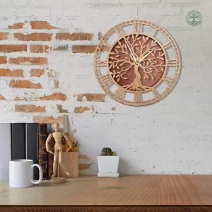 Horloge artisanale arbre de vie, touche unique pour votre intérieur
