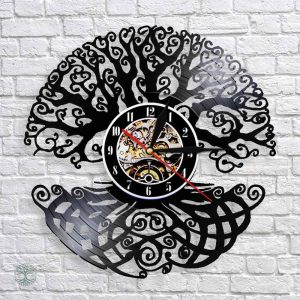 Horloge Arbre de Vie en vinyle au design unique