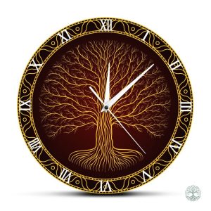 Horloge Arbre de Vie inspirée par la culture viking