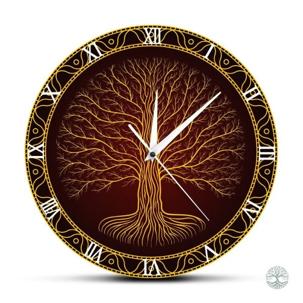 Horloge Arbre de Vie inspirée par la culture viking