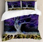 Housse de couette arbre de vie abstrait en design moderne