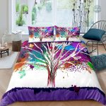 Housse de couette artistique avec motif arbre de vie