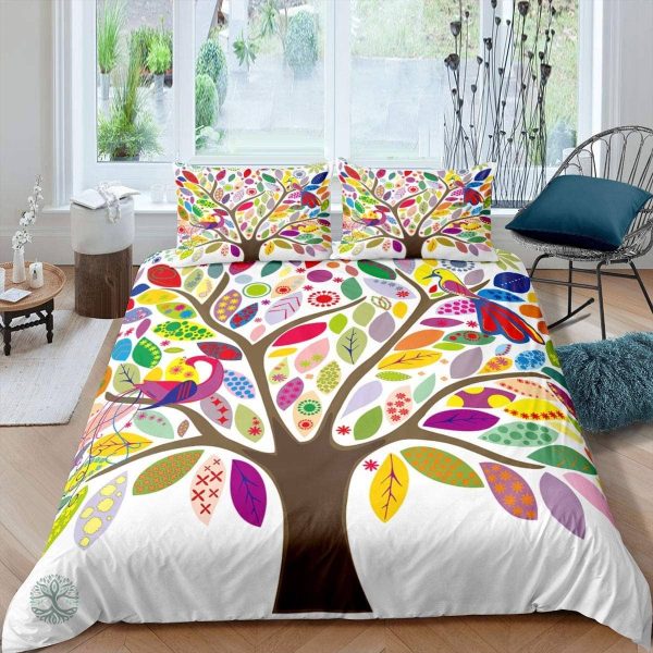 Housse de couette arbre de vie colorée pour une décoration unique