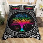 Housse de couette arbre de vie multicolore