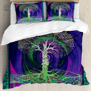 Housse de couette arbre de vie avec motif racine