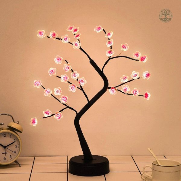 Lampe Arbre de Vie avec motif de Fleur de Cerisier
