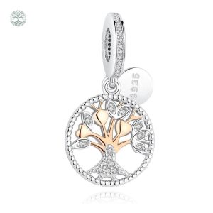 Collier Arbre de Vie en Argent Sterling 925 avec zirconium