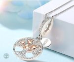 Collier élégant Arbre de Vie, argent et pierres de zirconium