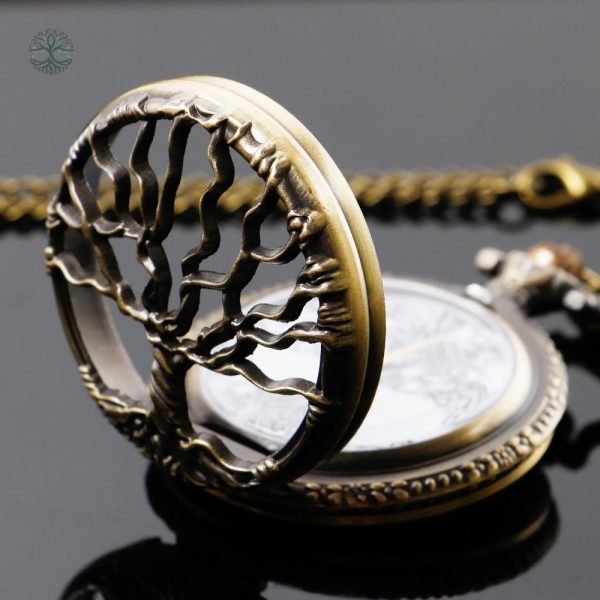 Horloge de poche Arbre de Vie au style vintage