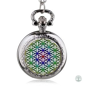 Montre à Gousset Fleur de Vie, design élégant et symbolique