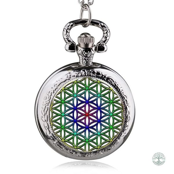 Montre à Gousset Fleur de Vie, design élégant et symbolique