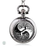 Montre à Gousset Arbre de Vie Ying Yang, design harmonieux