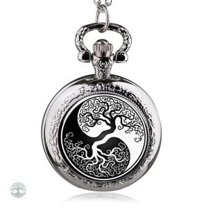 Montre à Gousset Arbre de Vie Ying Yang, design harmonieux