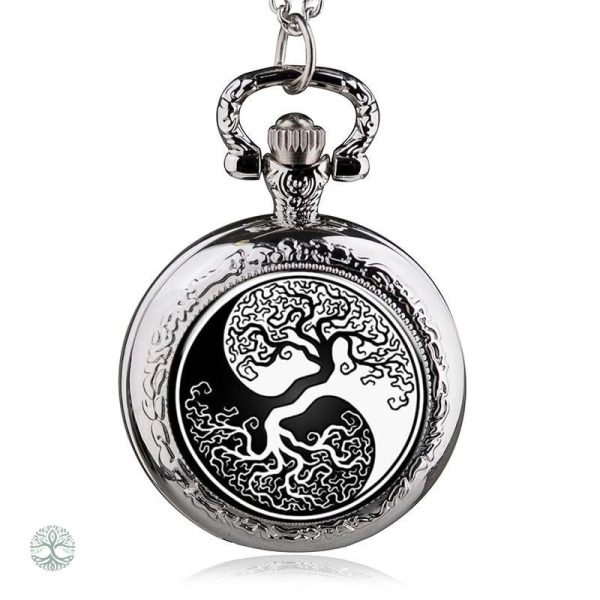 Montre à Gousset Arbre de Vie Ying Yang, design harmonieux