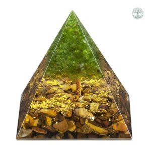 Orgonite Arbre de Vie Œil-de-tigre en pierre naturelle