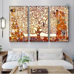 Tableau Arbre de Vie Klimt en 3 pièces
