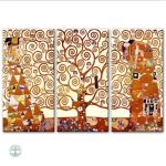 Détails artistiques de l'Arbre de Vie en trois toiles