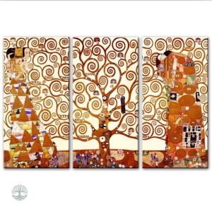 Détails artistiques de l'Arbre de Vie en trois toiles