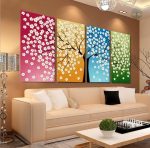 Tableau décoratif avec Arbre de Vie et changements saisonniers