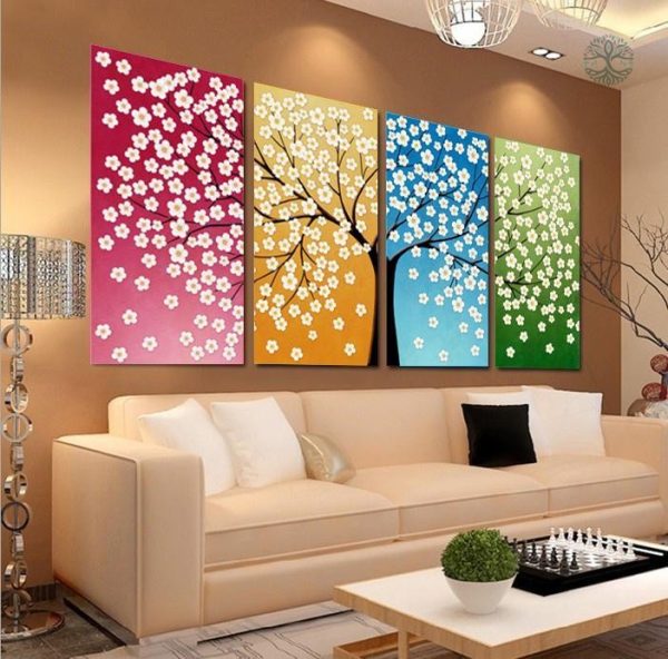 Tableau décoratif avec Arbre de Vie et changements saisonniers