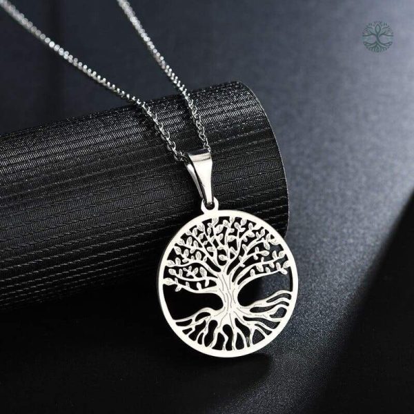 Collier Arbre de Vie en acier élégant et symbolique