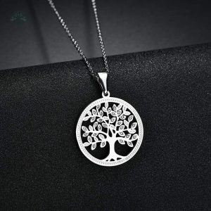 Collier Arbre de Vie en acier inoxydable élégant