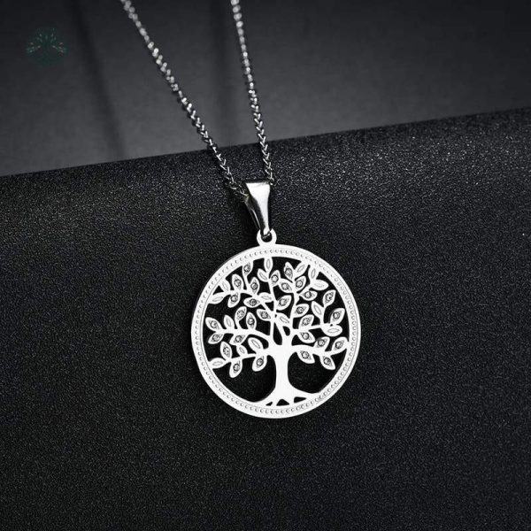 Collier Arbre de Vie en acier inoxydable élégant