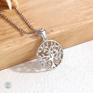 Collier en argent 925, symbole de vie et d'harmonie