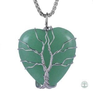 Collier Arbre de Vie en aventurine verte